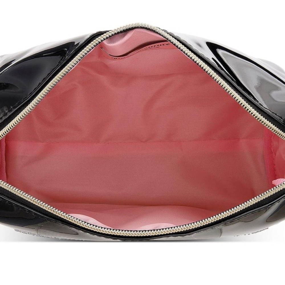NEW- Juicy Couture Glossy Black Cosmetic Case with travel bottle With Juicy Logo - Picture 3 of 6